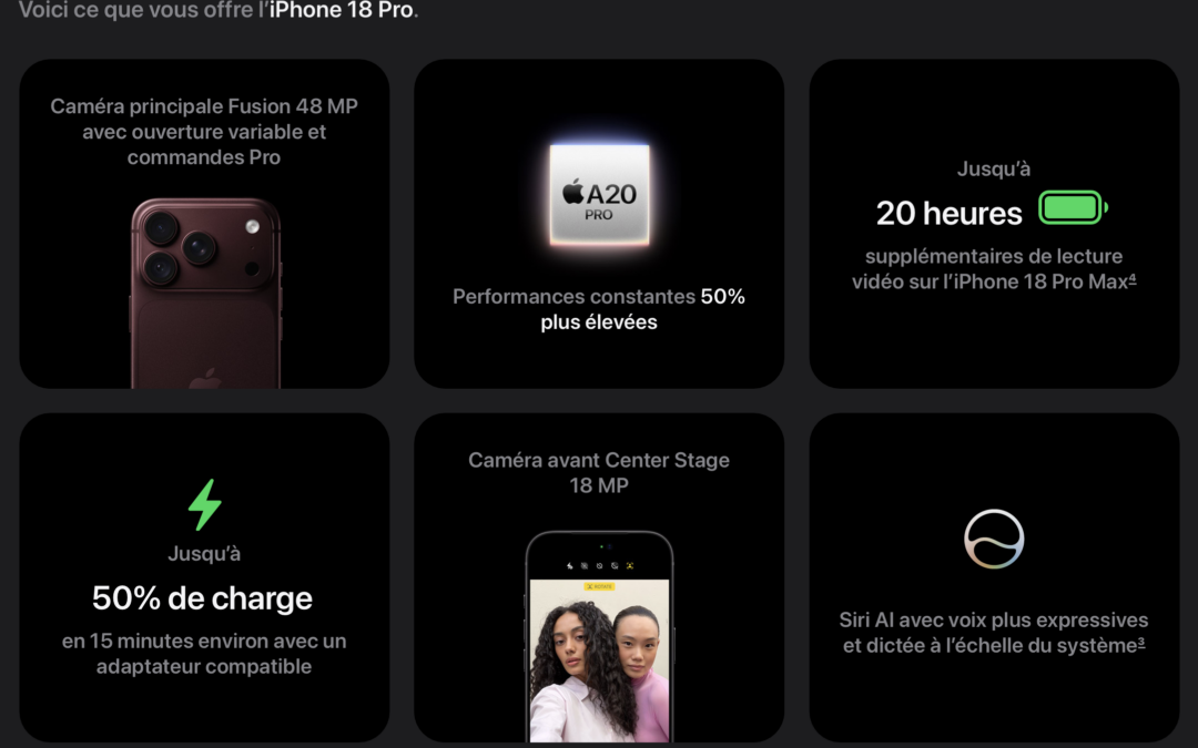 Nouvel iPhone 18 Pro